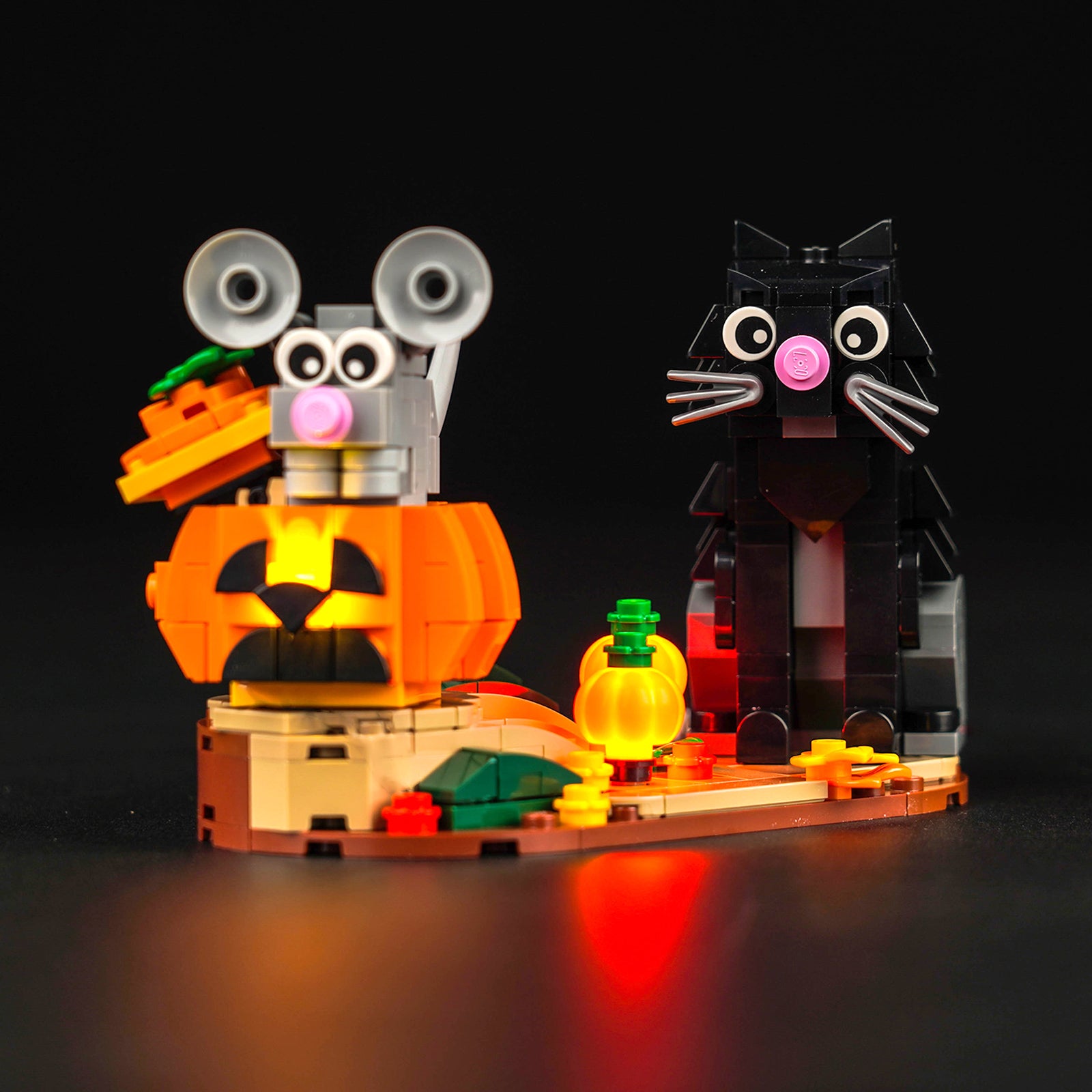 Brickbling Light Kit For LEGO Halloween Cat & Mouse 40570