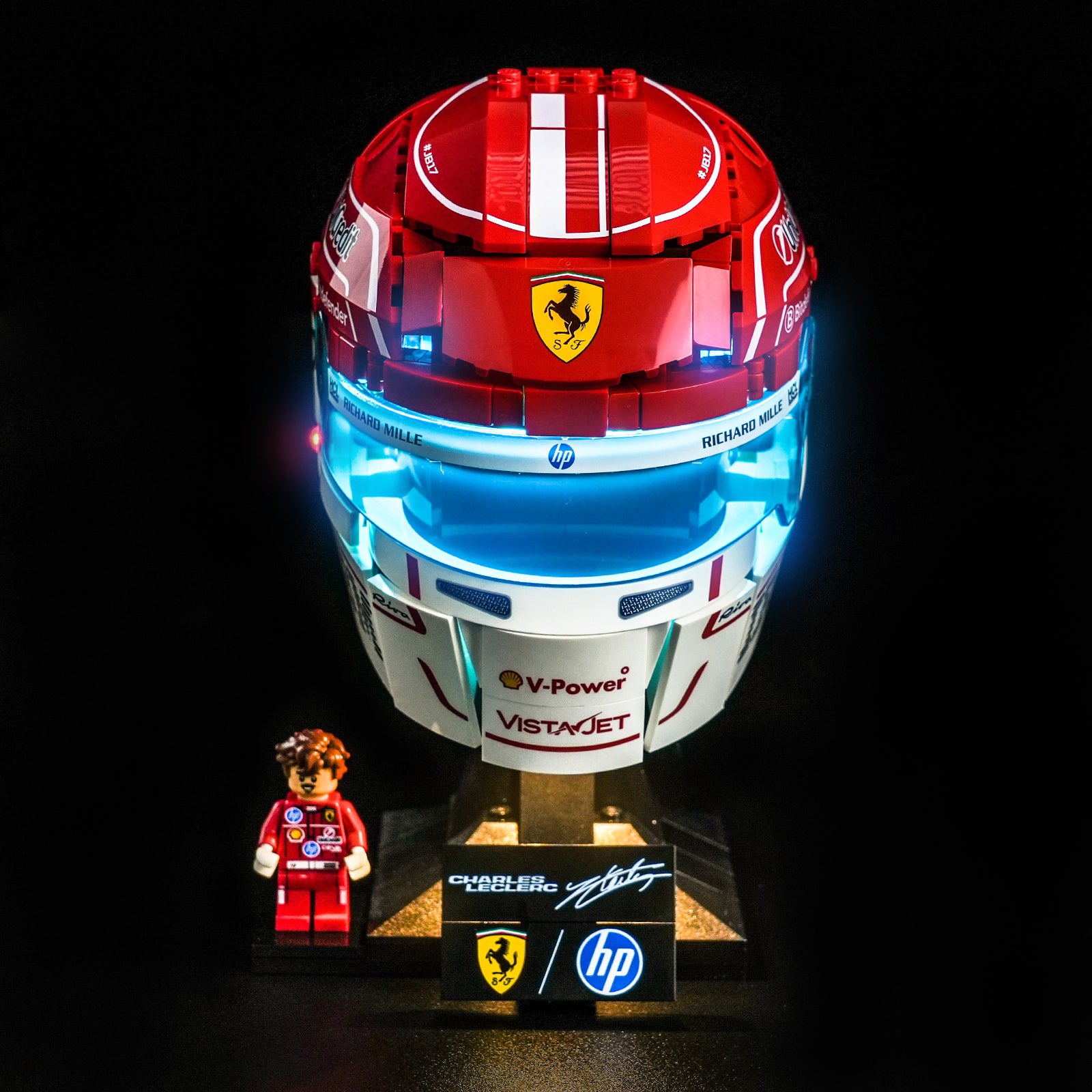 BrickBling Light Kit for LEGO Editions Scuderia Ferrari HP Charles Leclerc Helmet 43014