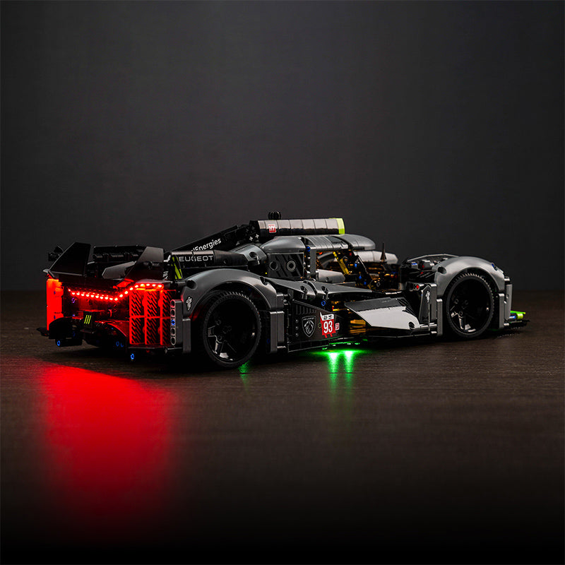 BrickBling Lichtset für LEGO Technic Peugeot 9X8 24H Le Mans Hybrid Hypercar 42156