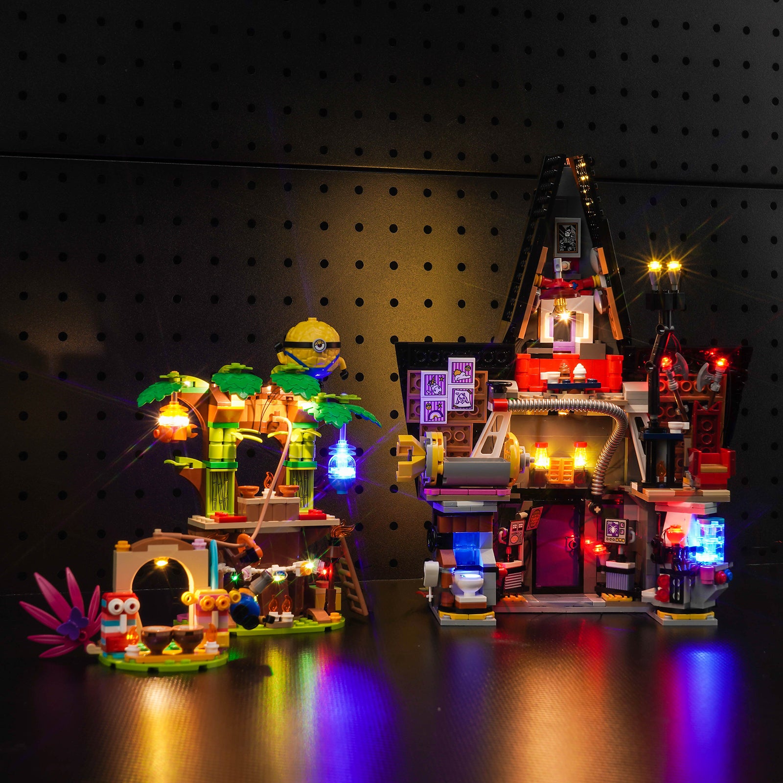 BrickBling Lichtset für LEGO Ich – Einfach Unverbesserlich 4 Minions und Grus Familienanwesen 75583