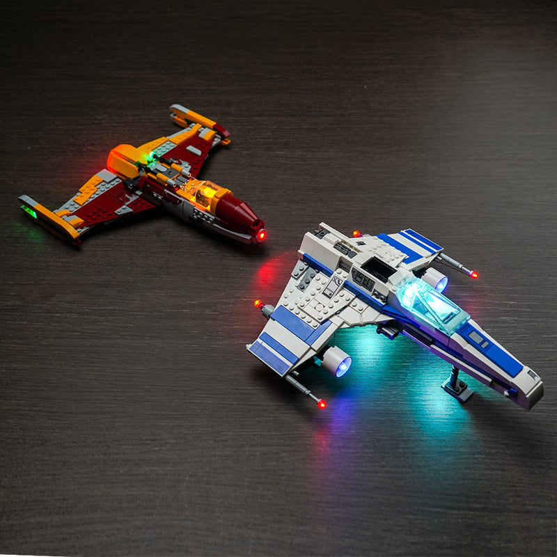 BrickBling Light Kit for LEGO New Republic E-Wing™ vs. Shin Hati’s Starfighter™ 75364