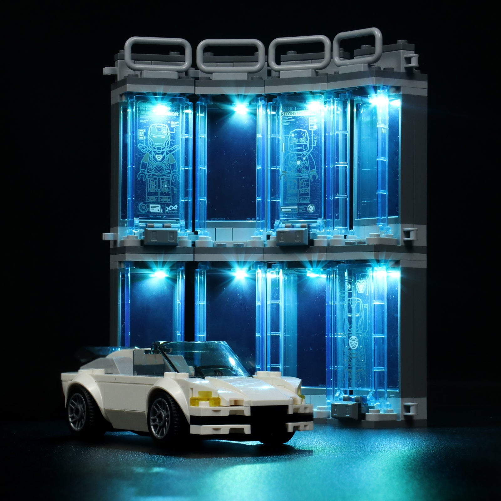 BrickBling Lichtset für LEGO Iron Man Armory 76216