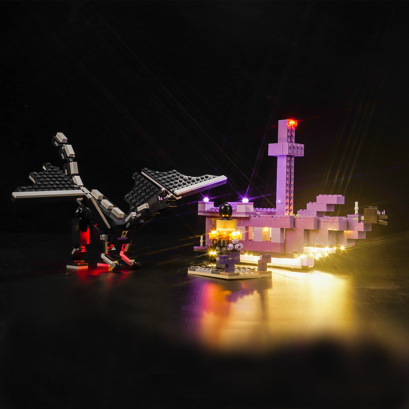 BrickBling Light Kit for LEGO Minecraft The Ender Dragon and End Ship 21264