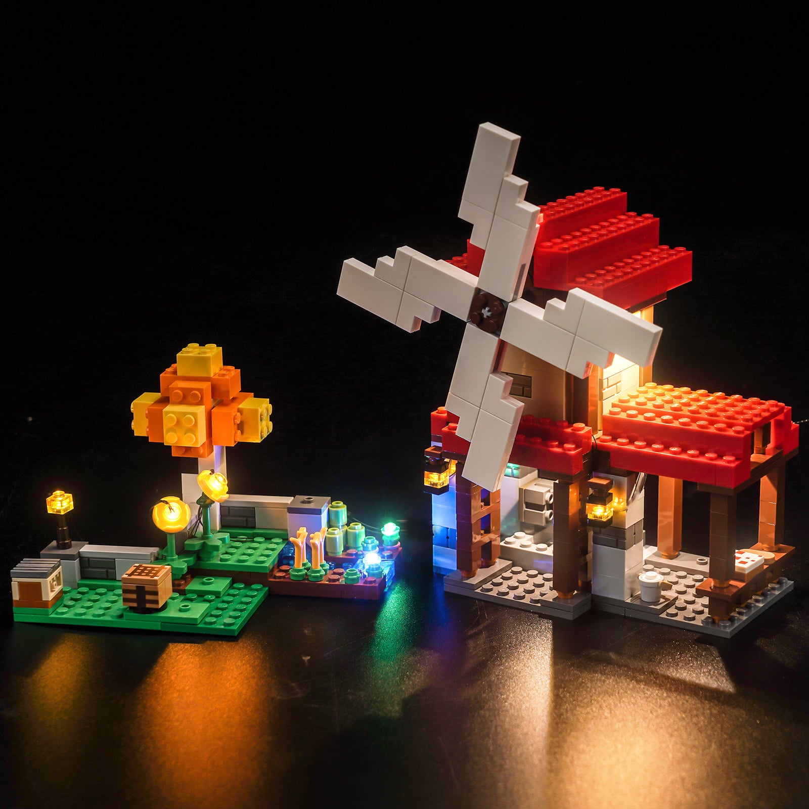 BrickBling Light Kit for LEGO Minecraft The Windmill Farm 21262