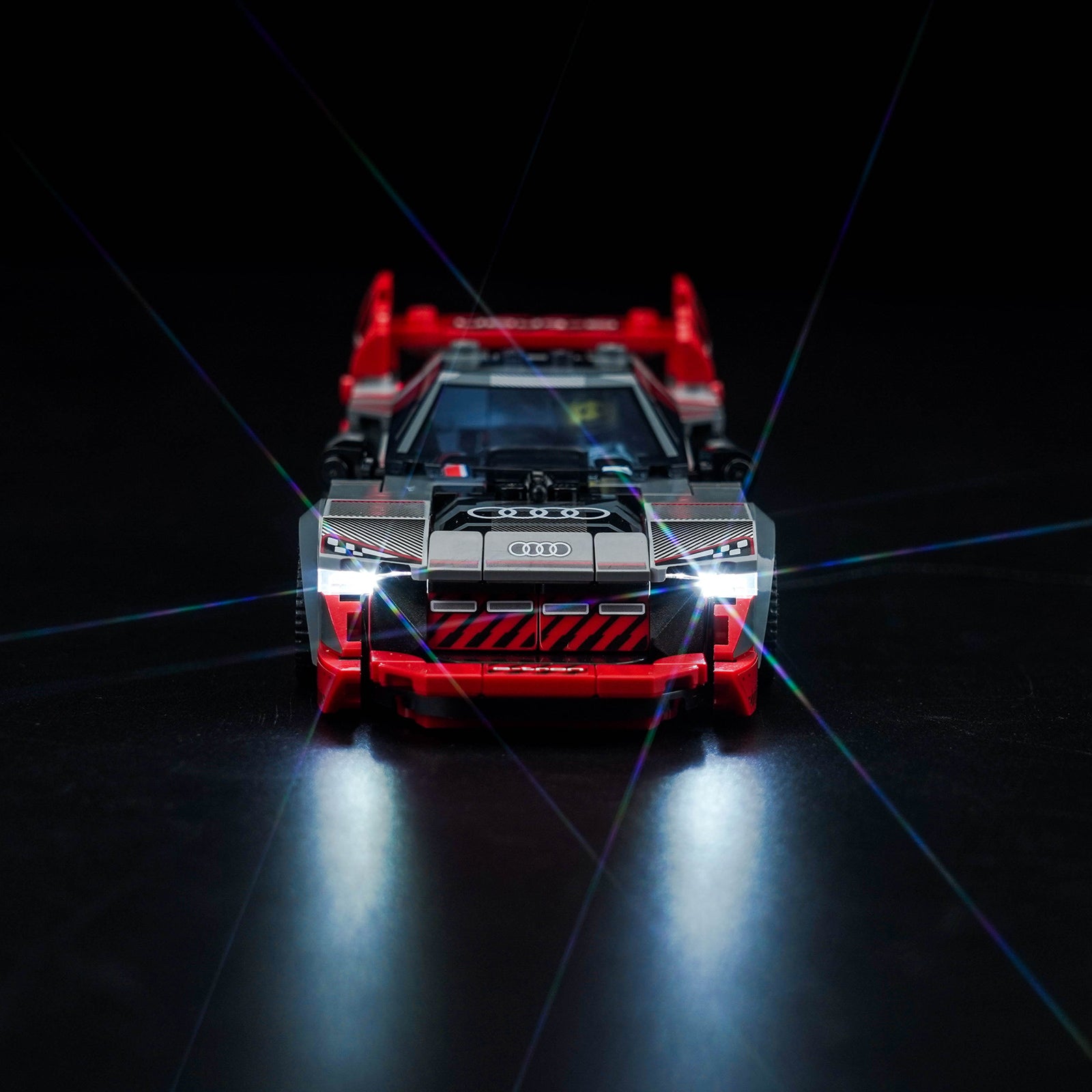 Detailed Display of BrickBling Light Kit for LEGO Audi S1 e-tron Quattro Race Car 76921