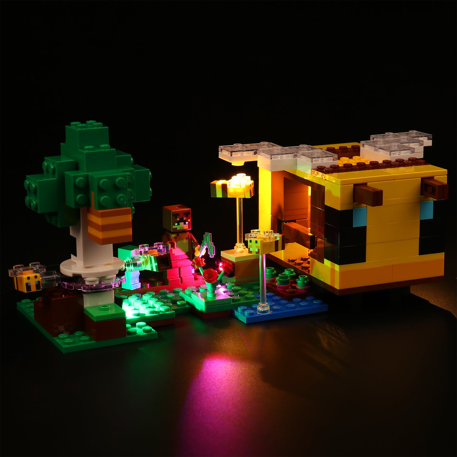 Kit d'éclairage BrickBling pour LEGO Minecraft Le cottage aux abeilles 21241