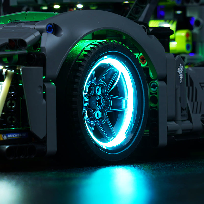 BrickBling Light Kit for LEGO Technic Peugeot 9X8 24H Le Mans Hybrid Hypercar 42156