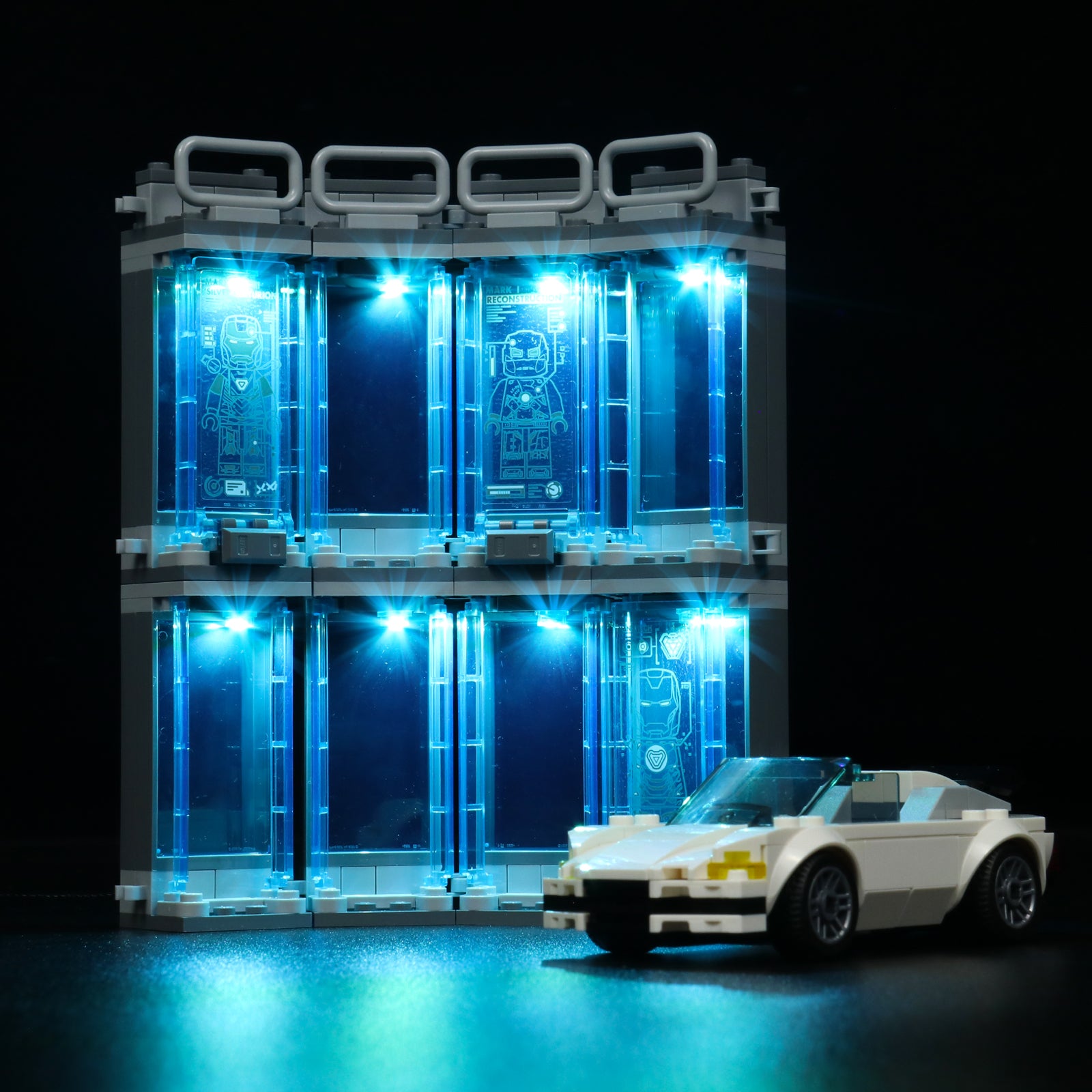 BrickBling Lichtset für LEGO Iron Man Armory 76216