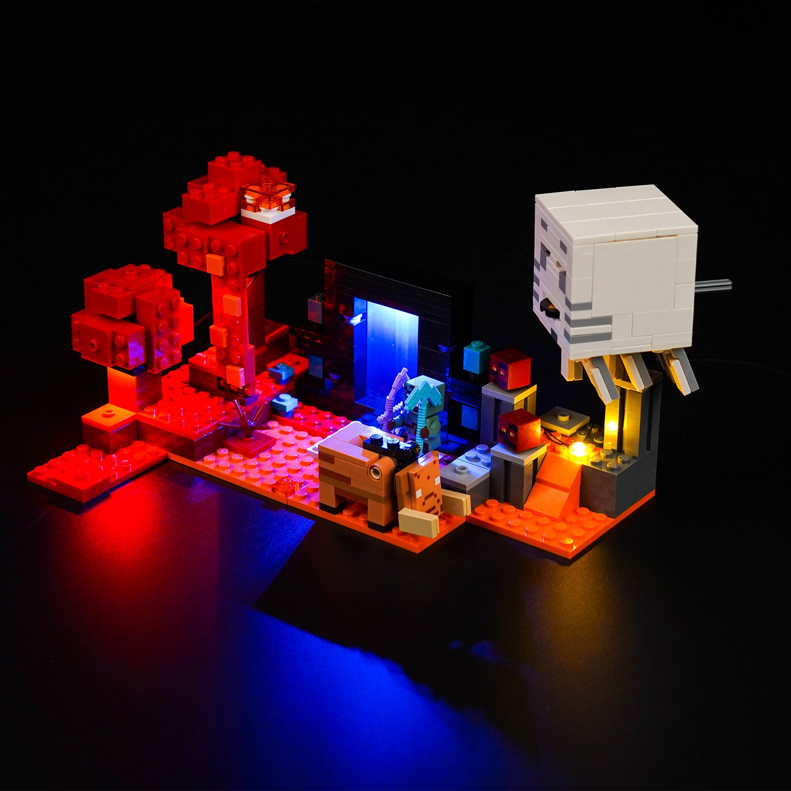 BrickBling Lighting Kit for LEGO Minecraft The Nether Portal Ambush 21255