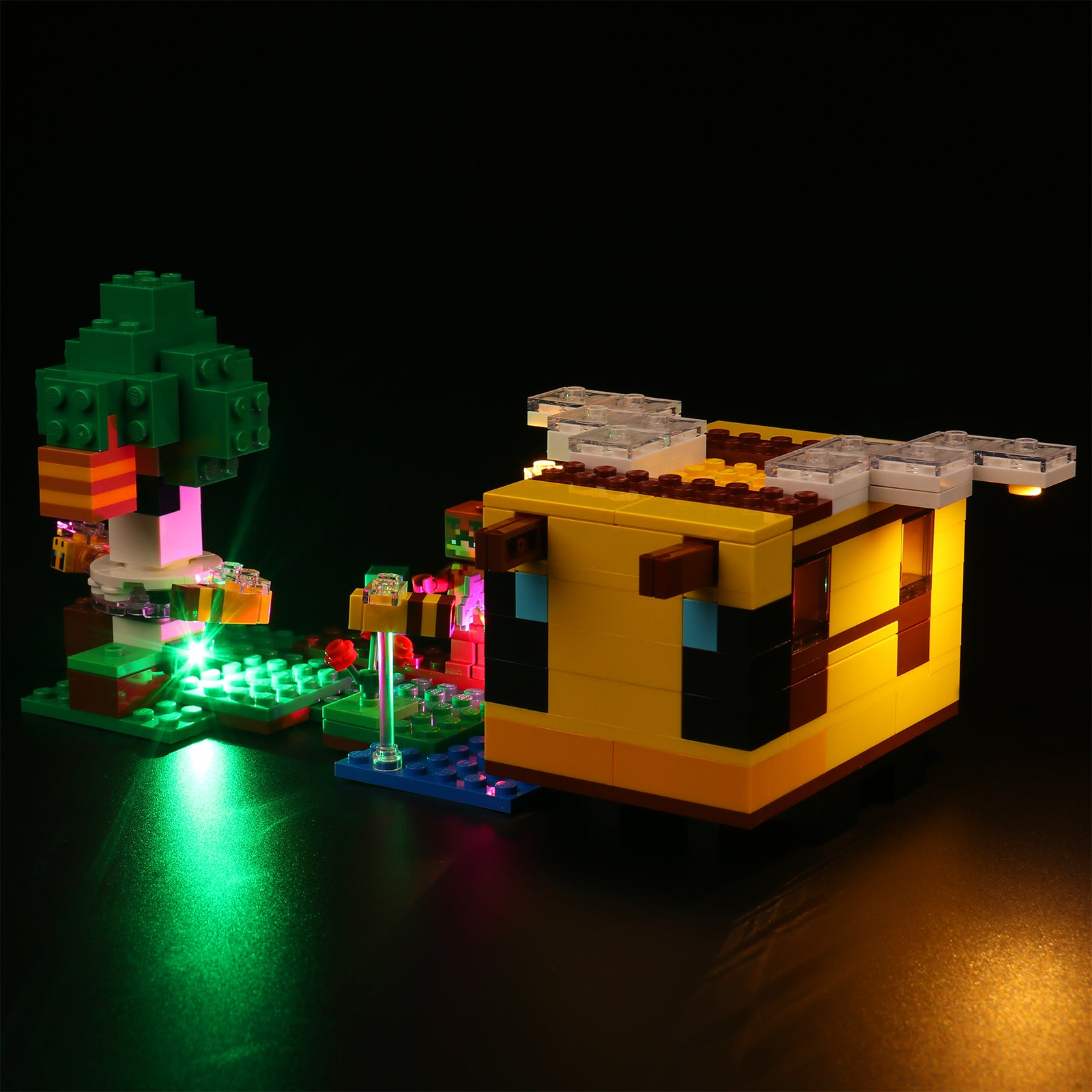 Kit d'éclairage BrickBling pour LEGO Minecraft Le cottage aux abeilles 21241