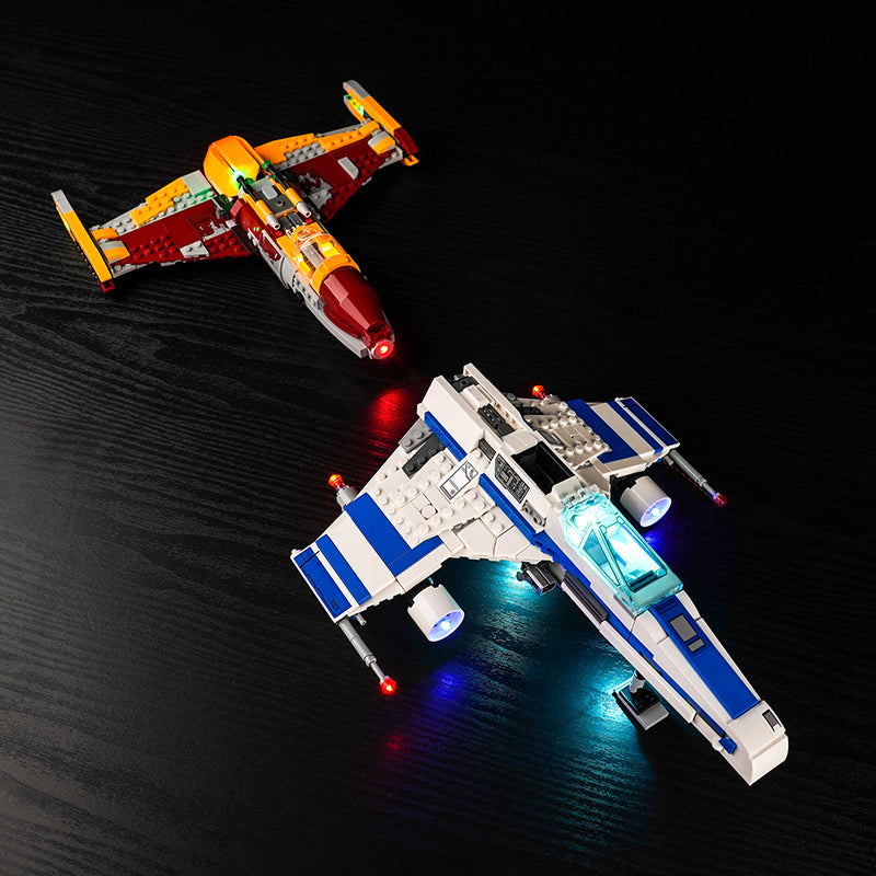 BrickBling Light Kit for LEGO New Republic E-Wing™ vs. Shin Hati’s Starfighter™ 75364