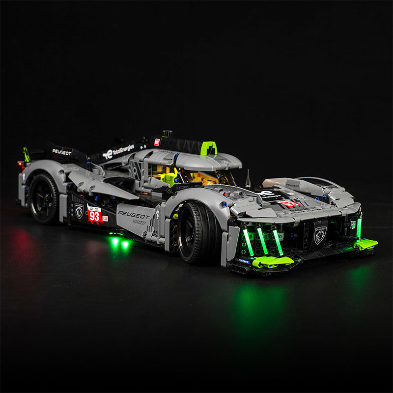 BrickBling Lichtset für LEGO Technic Peugeot 9X8 24H Le Mans Hybrid Hypercar 42156