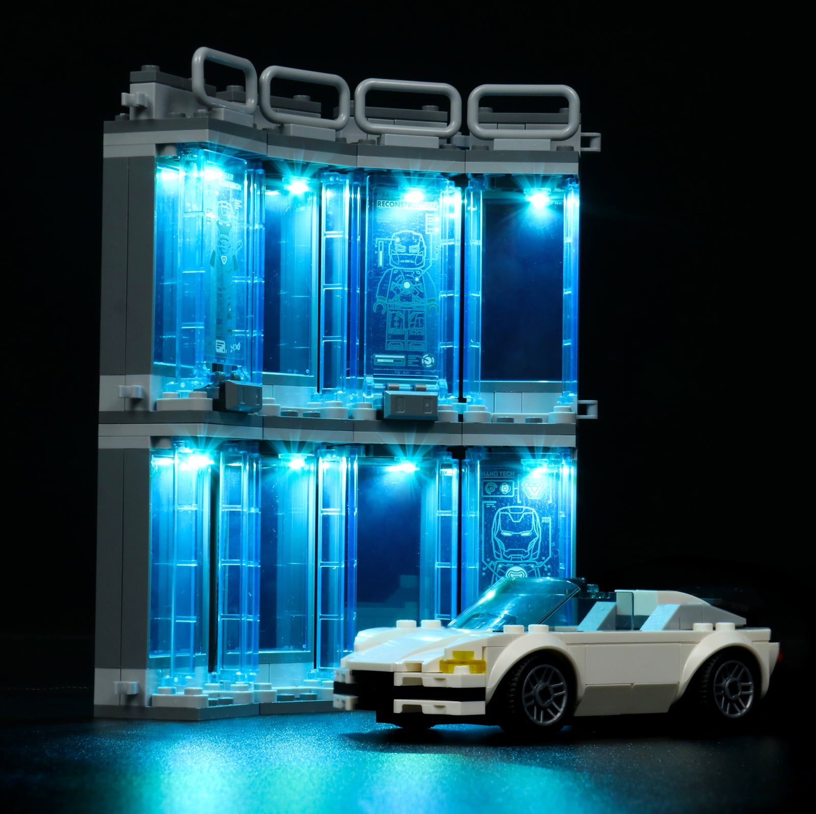 BrickBling Lichtset für LEGO Iron Man Armory 76216