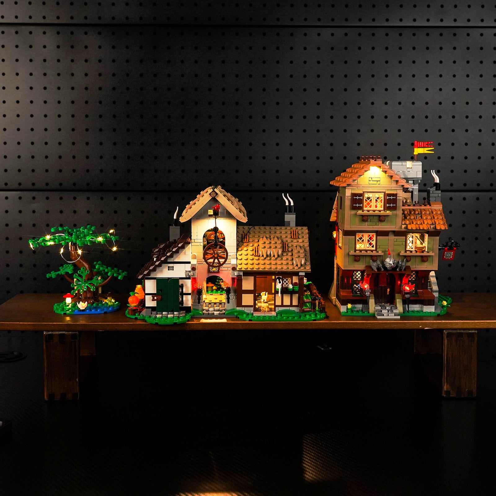 BrickBling Light Kit for LEGO Icons Medieval Town Square 10332