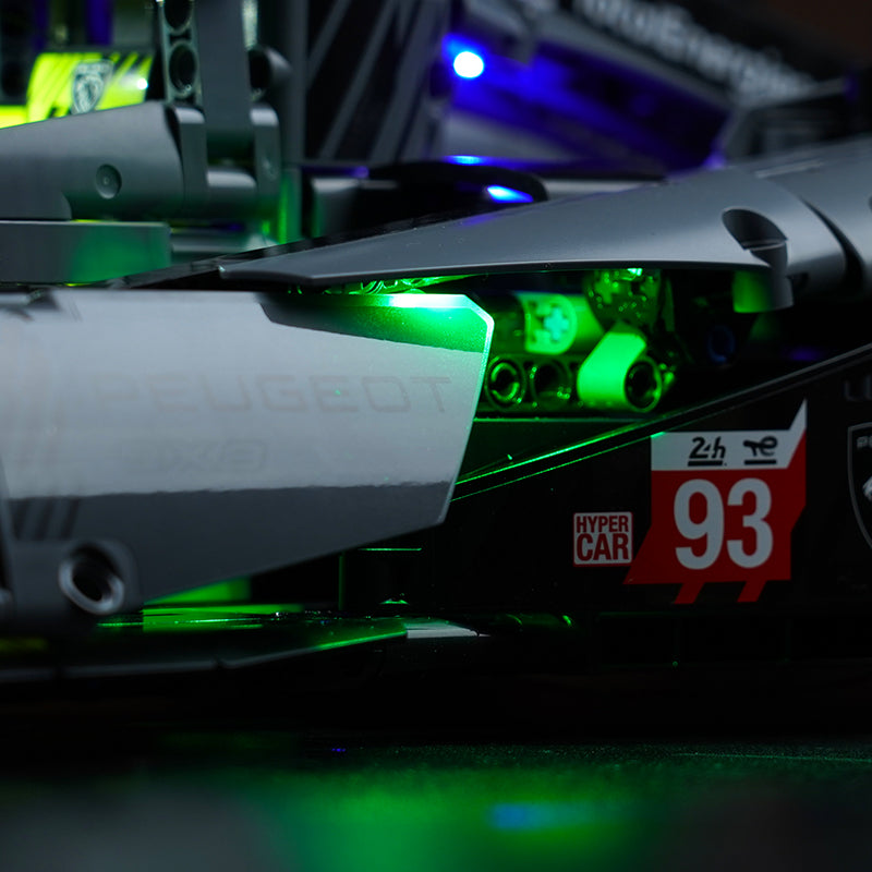 BrickBling Light Kit for LEGO Technic Peugeot 9X8 24H Le Mans Hybrid Hypercar 42156