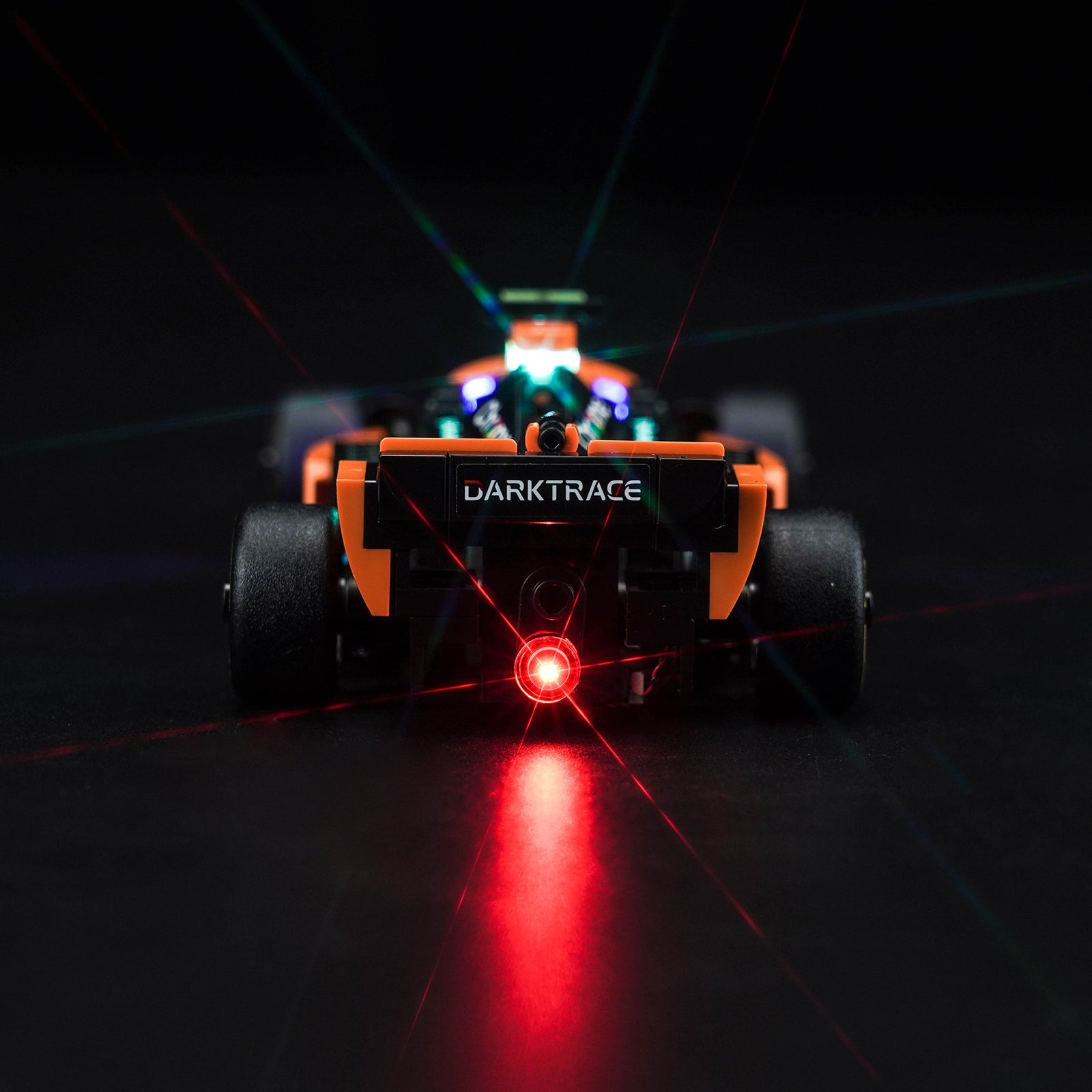 Detailed Display of BrickBling Light Kit for LEGO Speed Champions 2023 McLaren Formula 1 Race Car 76919