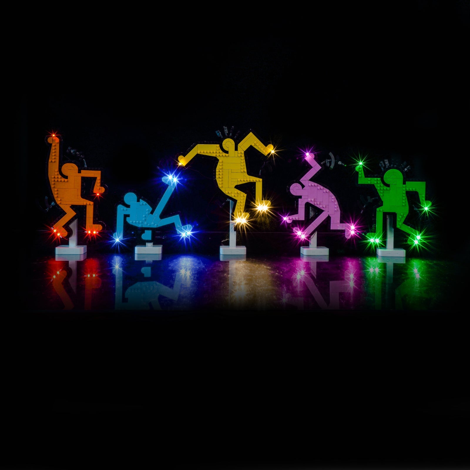 BrickBling Lichtset für LEGO Art Keith Haring – Tanzende Figuren 31216