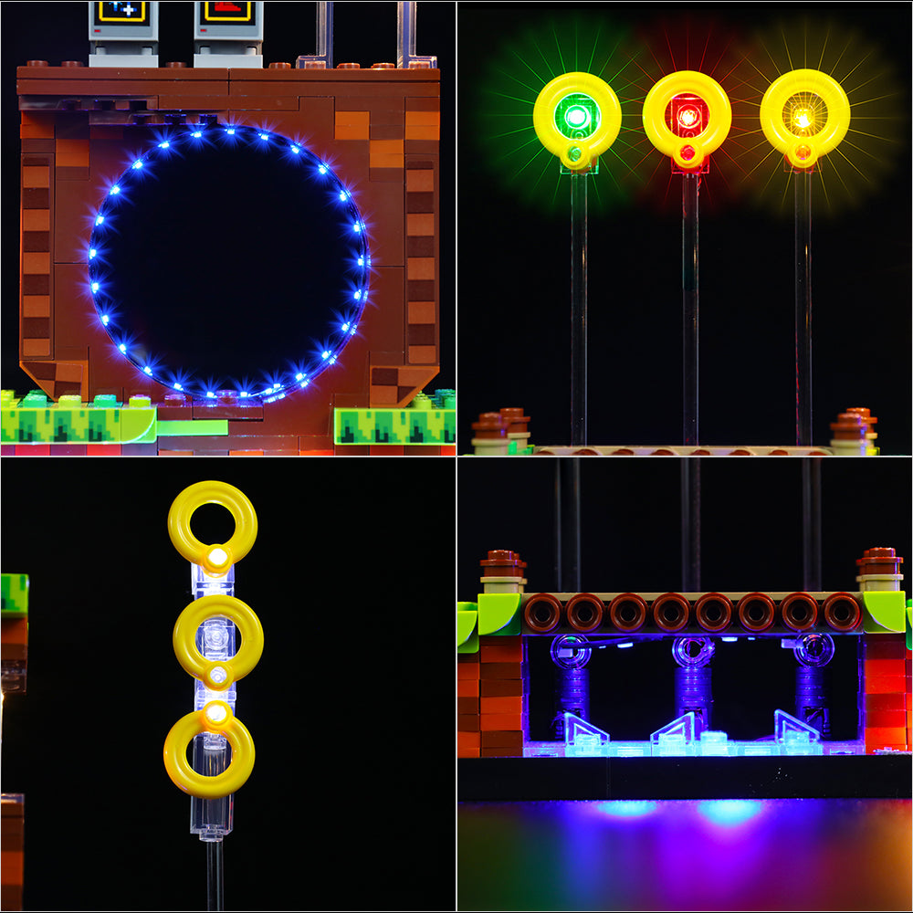 BrickBling Lichtset für LEGO Sonic the Hedgehog™ – Green Hill Zone 21331