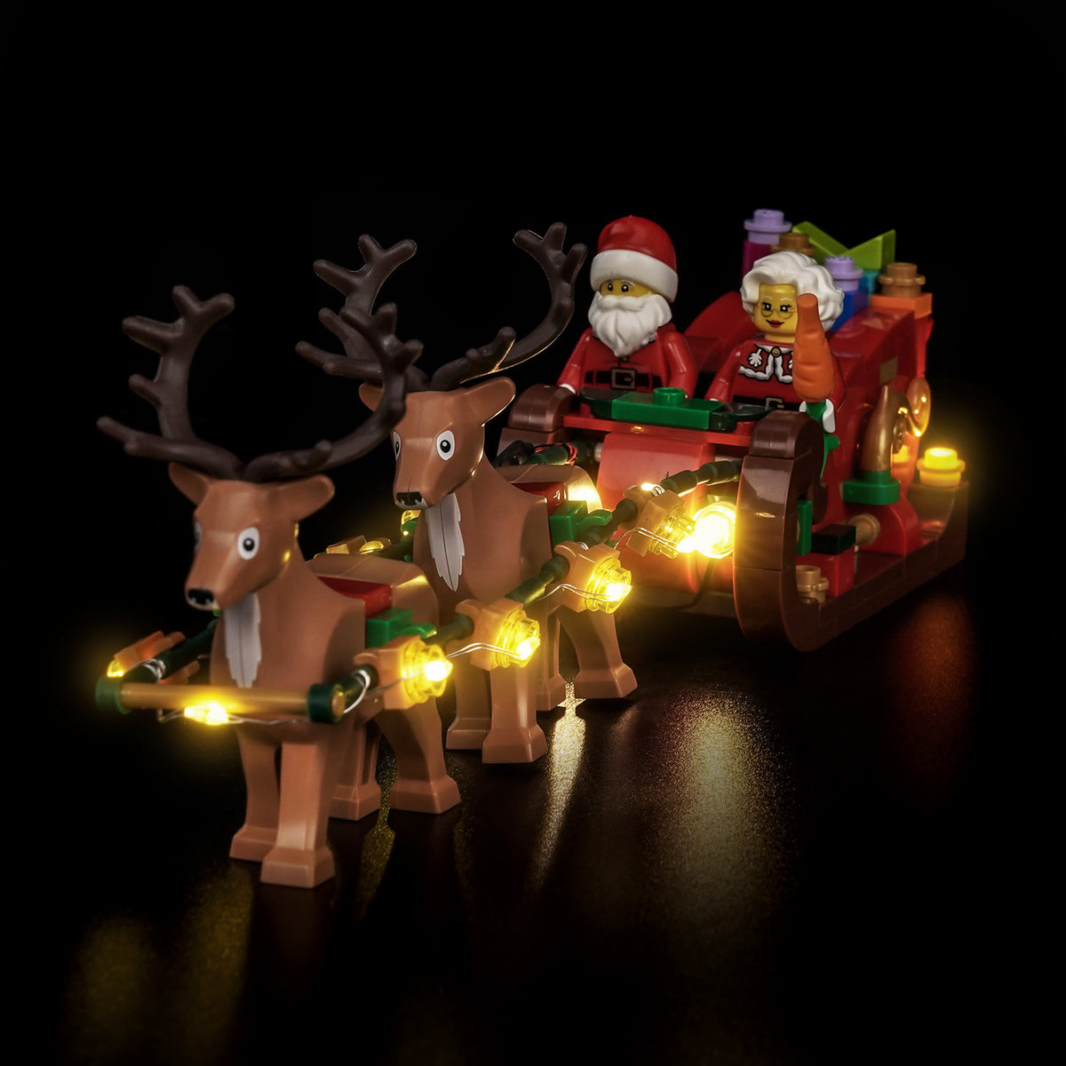 Kit d'éclairage BrickBling pour l'aventure du traîneau du Père Noël LEGO 40866