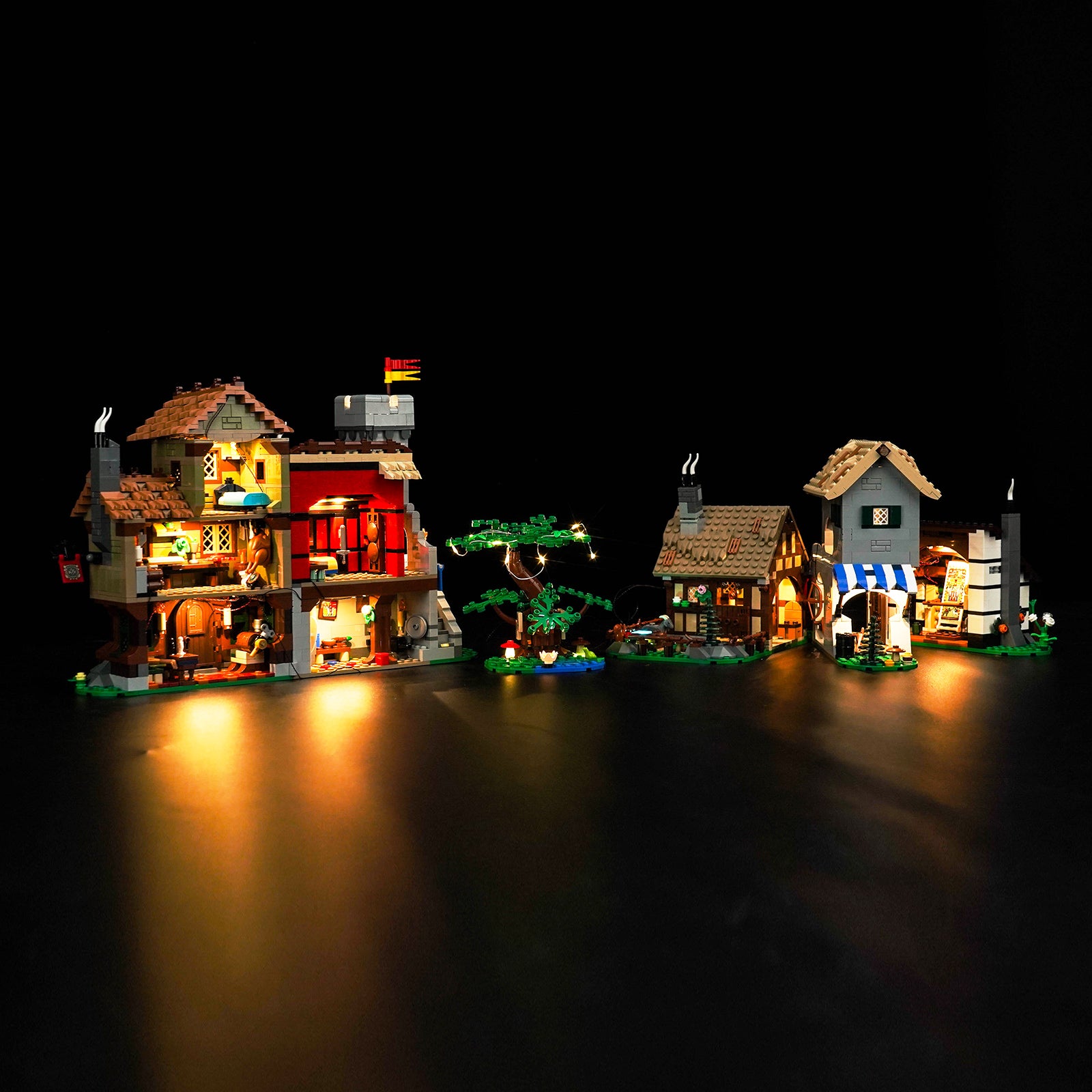 BrickBling Light Kit for LEGO Icons Medieval Town Square 10332