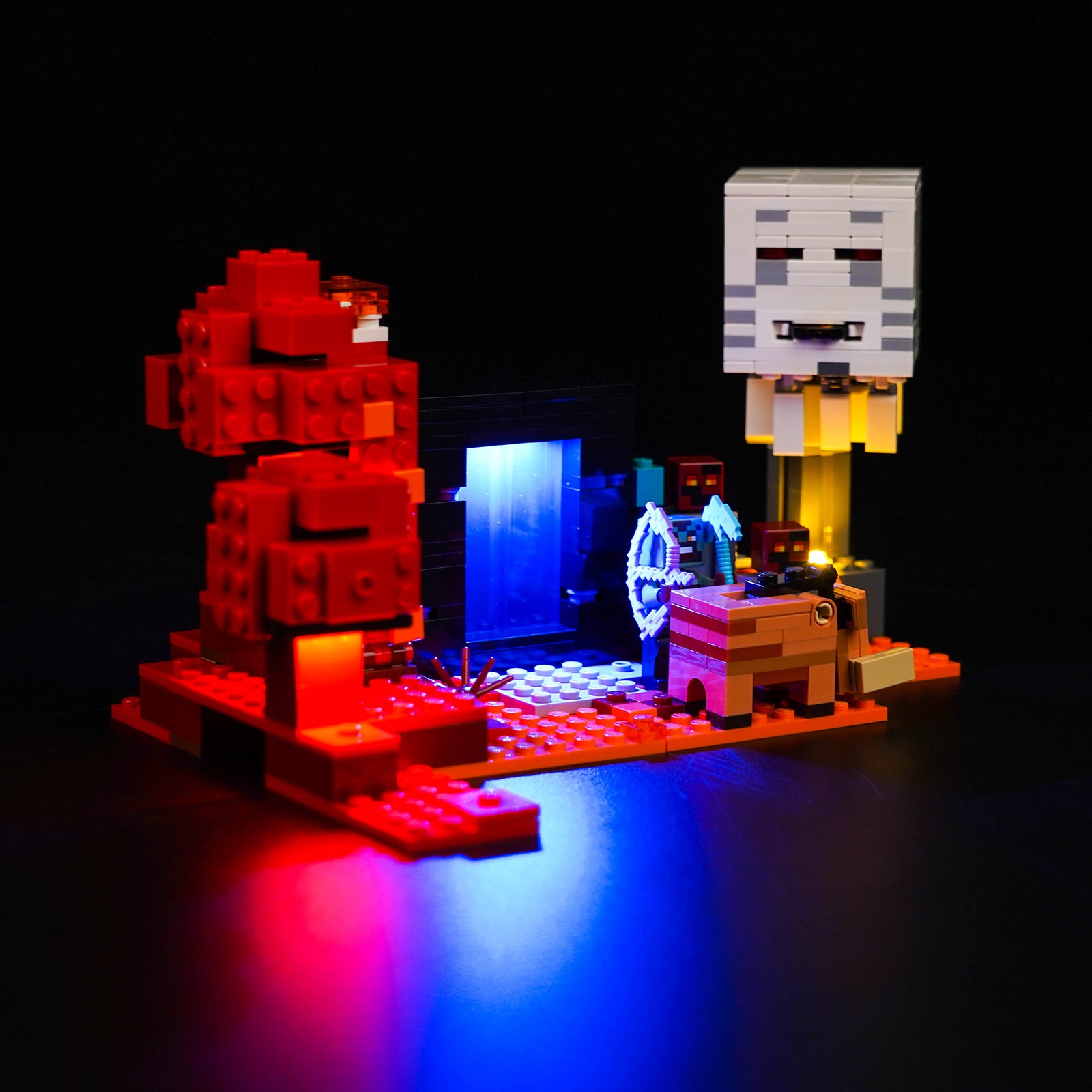 BrickBling LED Light Kit for LEGO Minecraft The Nether Portal Ambush 21255