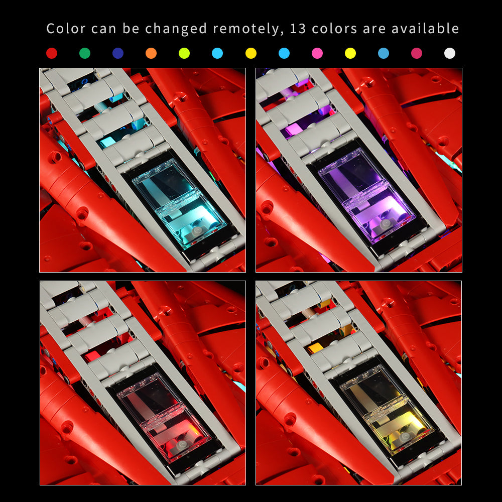 BrickBling Light Kit for LEGO Technic Ferrari Daytona SP3 42143 Upgraded RGB Remote Control Version