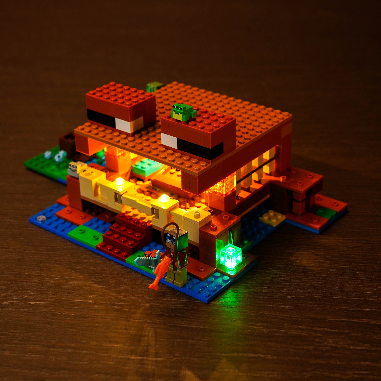 BrickBling Light Kit for LEGO Minecraft The Frog House 21256