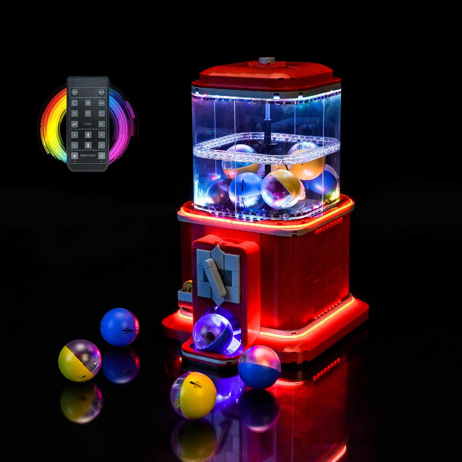 BrickBling Lichtset für LEGO Ideas Minifiguren-Verkaufsautomat 21358, warme Farbversion