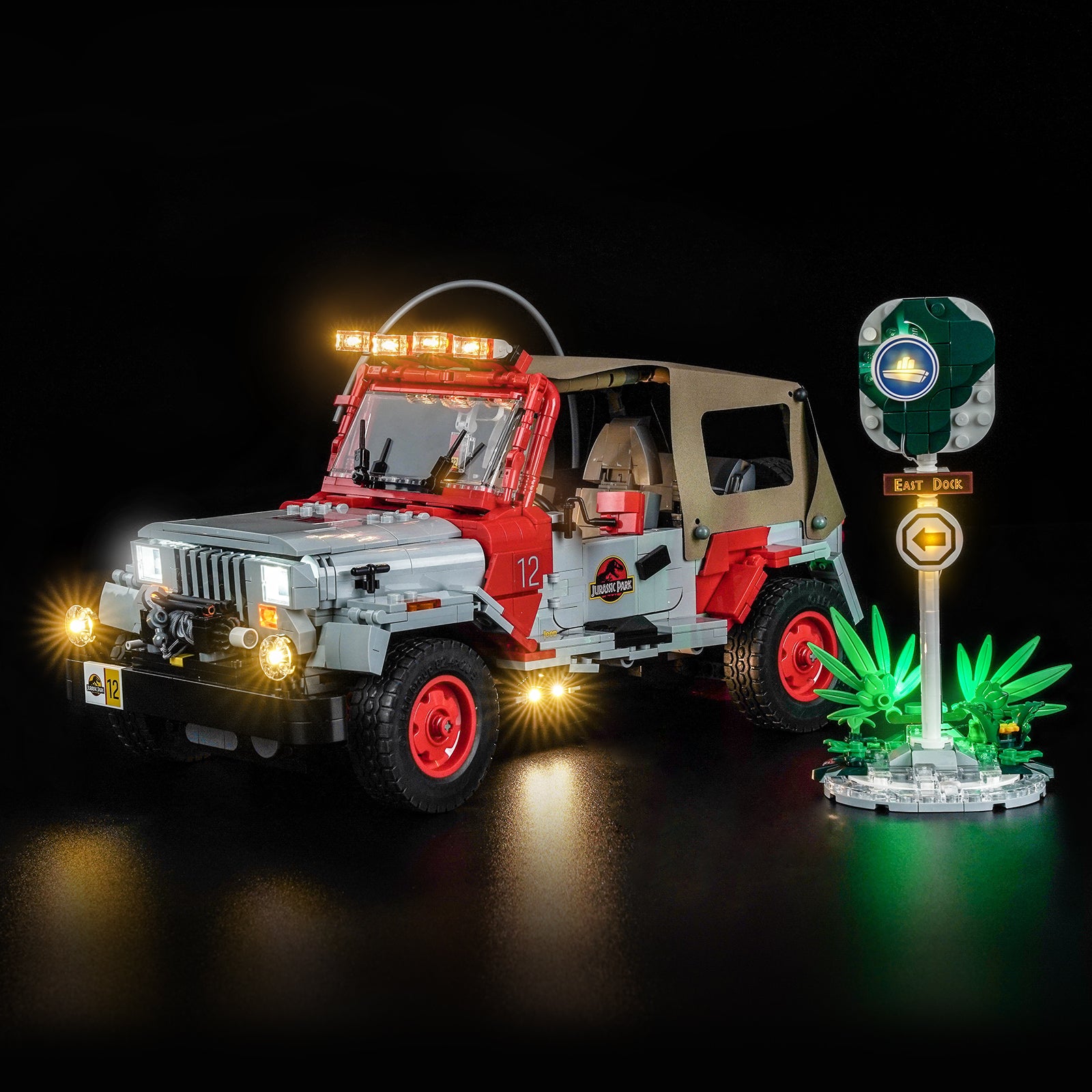 BrickBling Light Kit for LEGO Jurassic World Jurassic Park Jeep® Wrangler 77984