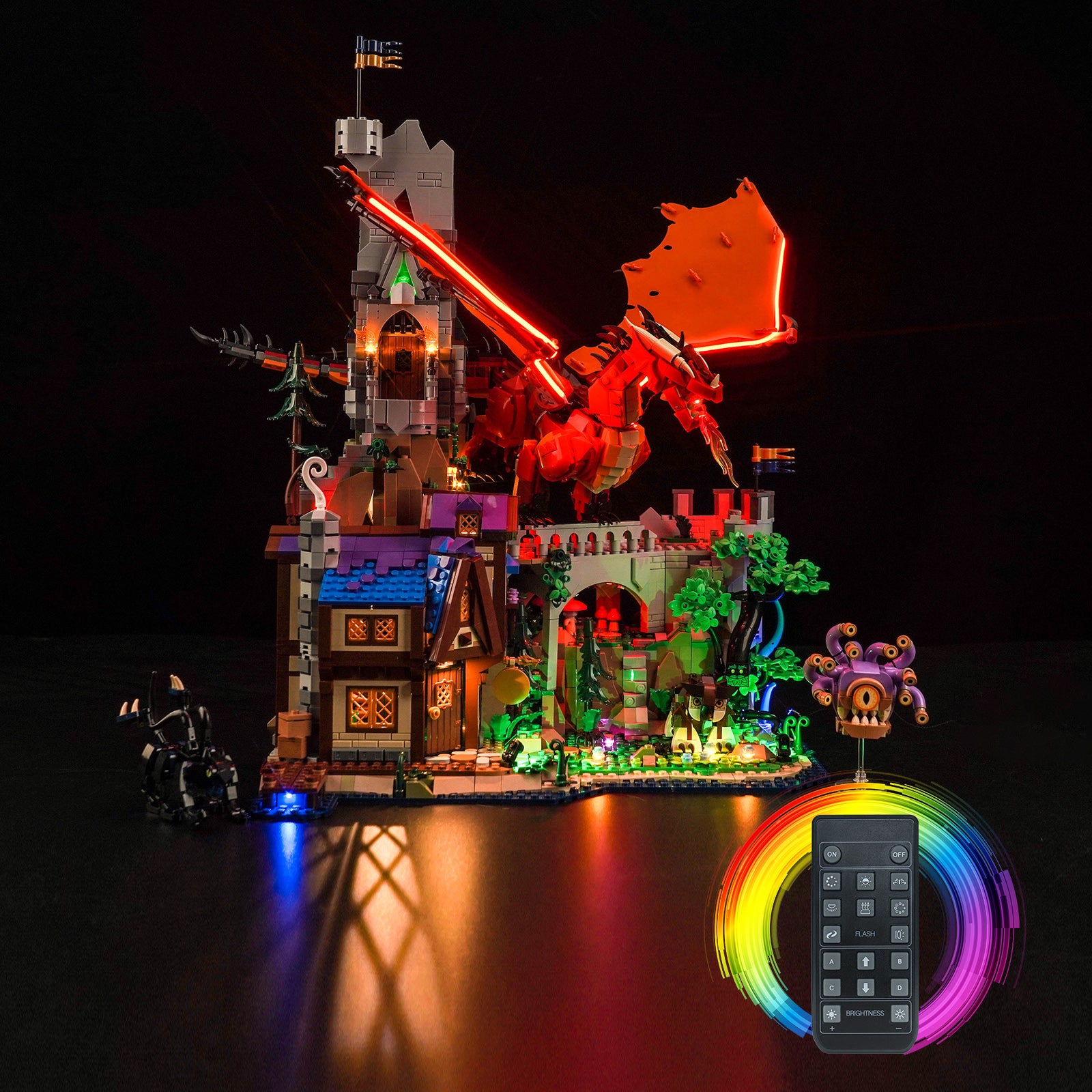 BrickBling Light Kit for LEGO Dungeons & Dragons: Red Dragon's Tale 21348 Remote Control Version