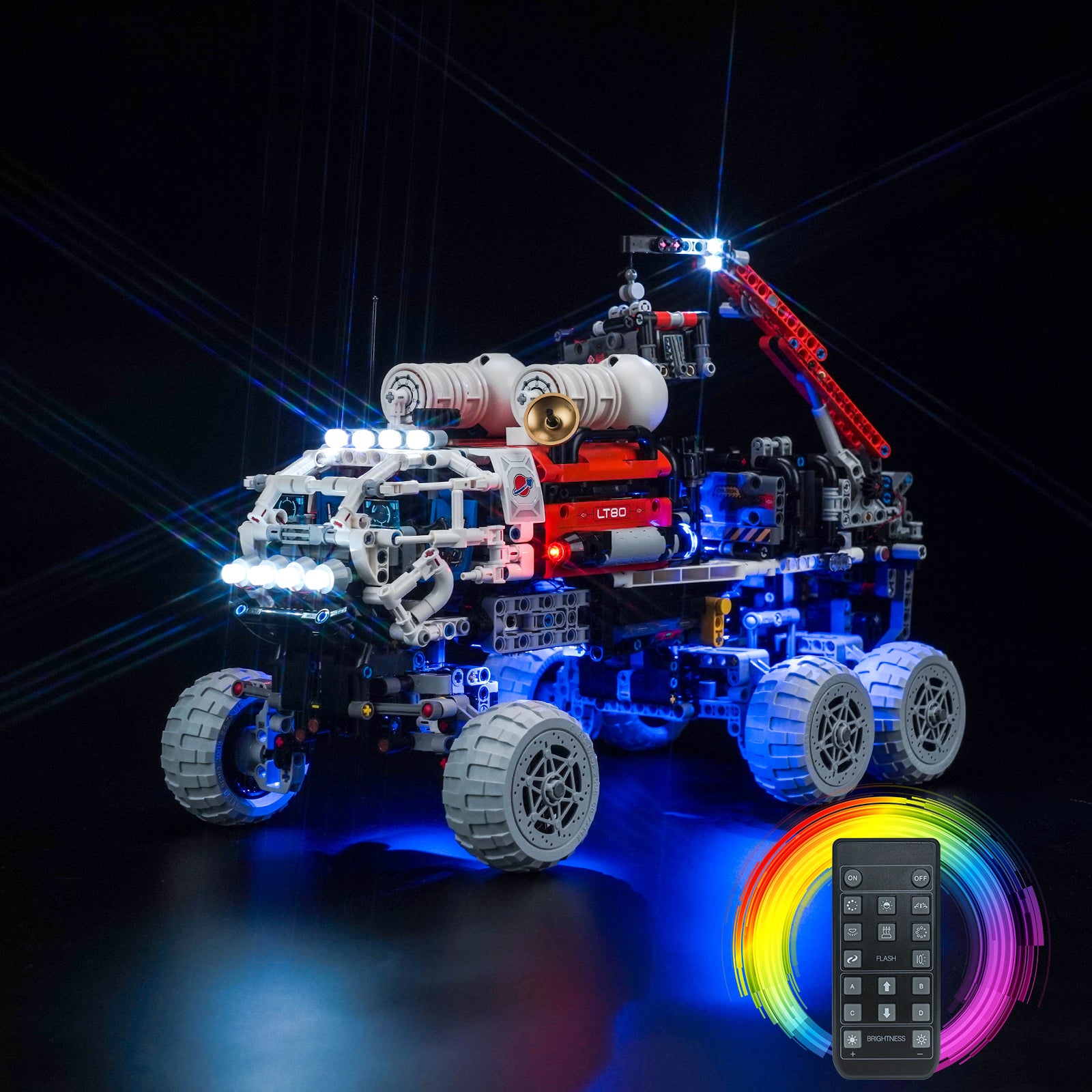 BrickBling Light Kit for LEGO Technic Mars Crew Exploration Rover 42180 Remote Control Version