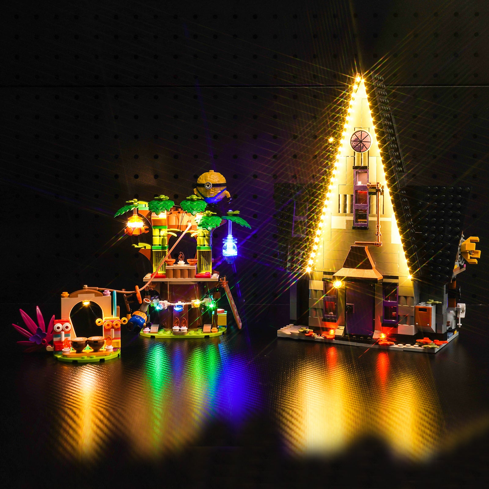 BrickBling Lichtset für LEGO Ich – Einfach Unverbesserlich 4 Minions und Grus Familienanwesen 75583