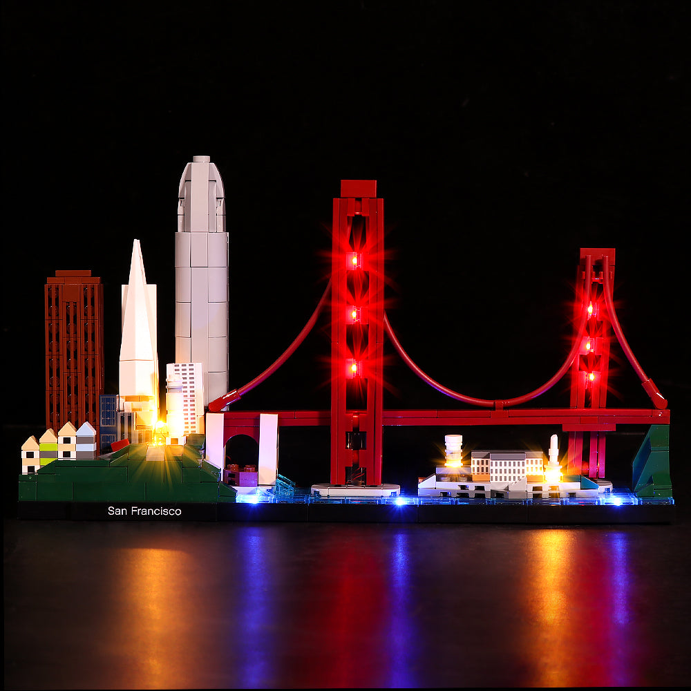 BrickBling Lichtset für LEGO City Skyline Series San Francisco 21043