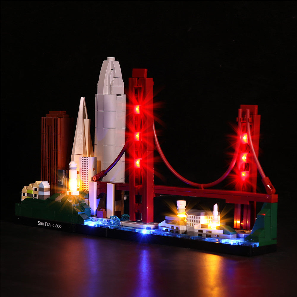BrickBling Lichtset für LEGO City Skyline Series San Francisco 21043