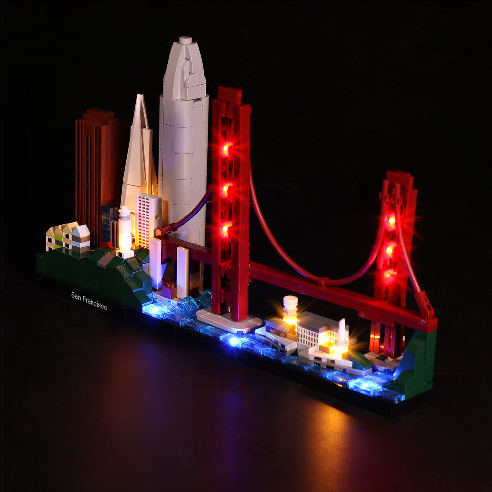 BrickBling Lichtset für LEGO City Skyline Series San Francisco 21043