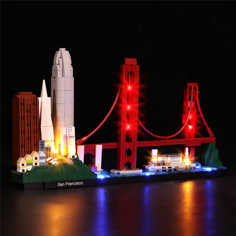 BrickBling Lichtset für LEGO City Skyline Series San Francisco 21043