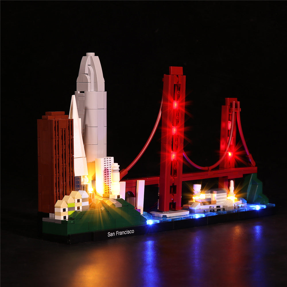 BrickBling Lichtset für LEGO City Skyline Series San Francisco 21043