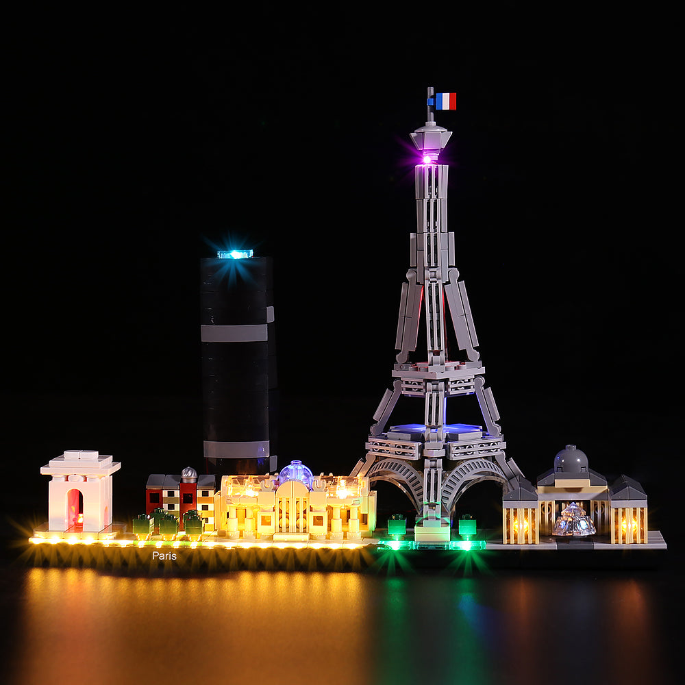 BrickBling Lichtset für LEGO City Skyline Series Paris 21044