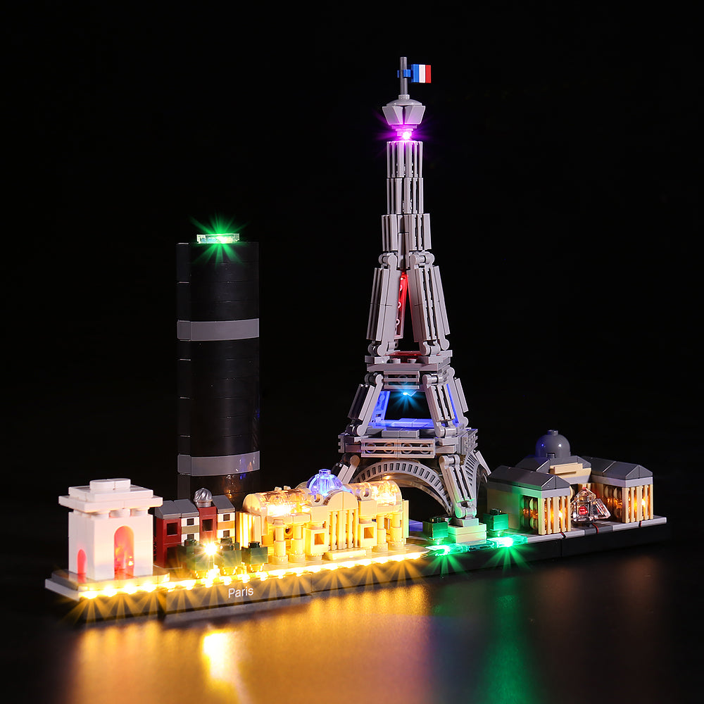 BrickBling Lichtset für LEGO City Skyline Series Paris 21044