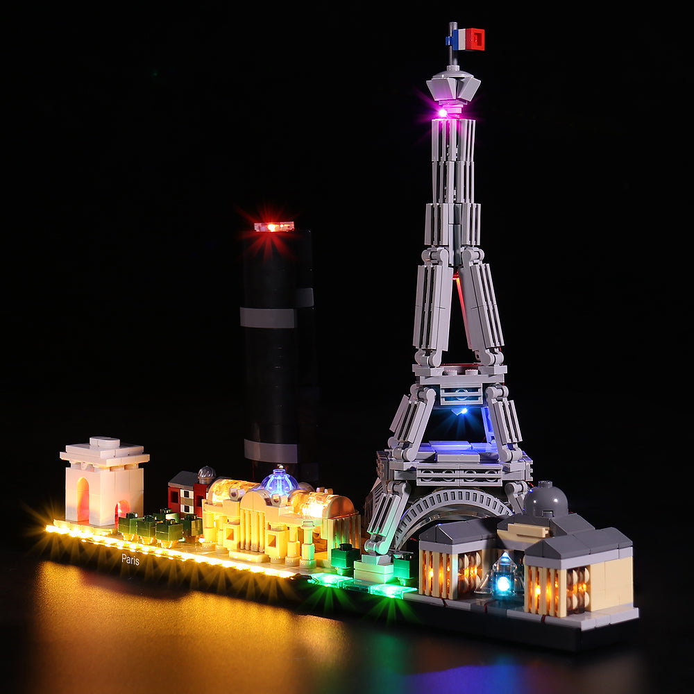 BrickBling Lichtset für LEGO City Skyline Series Paris 21044