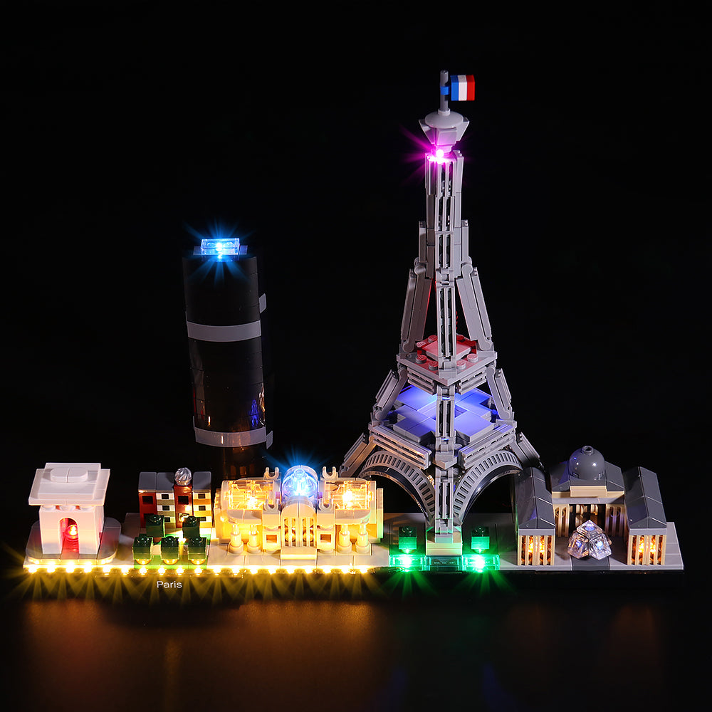 BrickBling Lichtset für LEGO City Skyline Series Paris 21044
