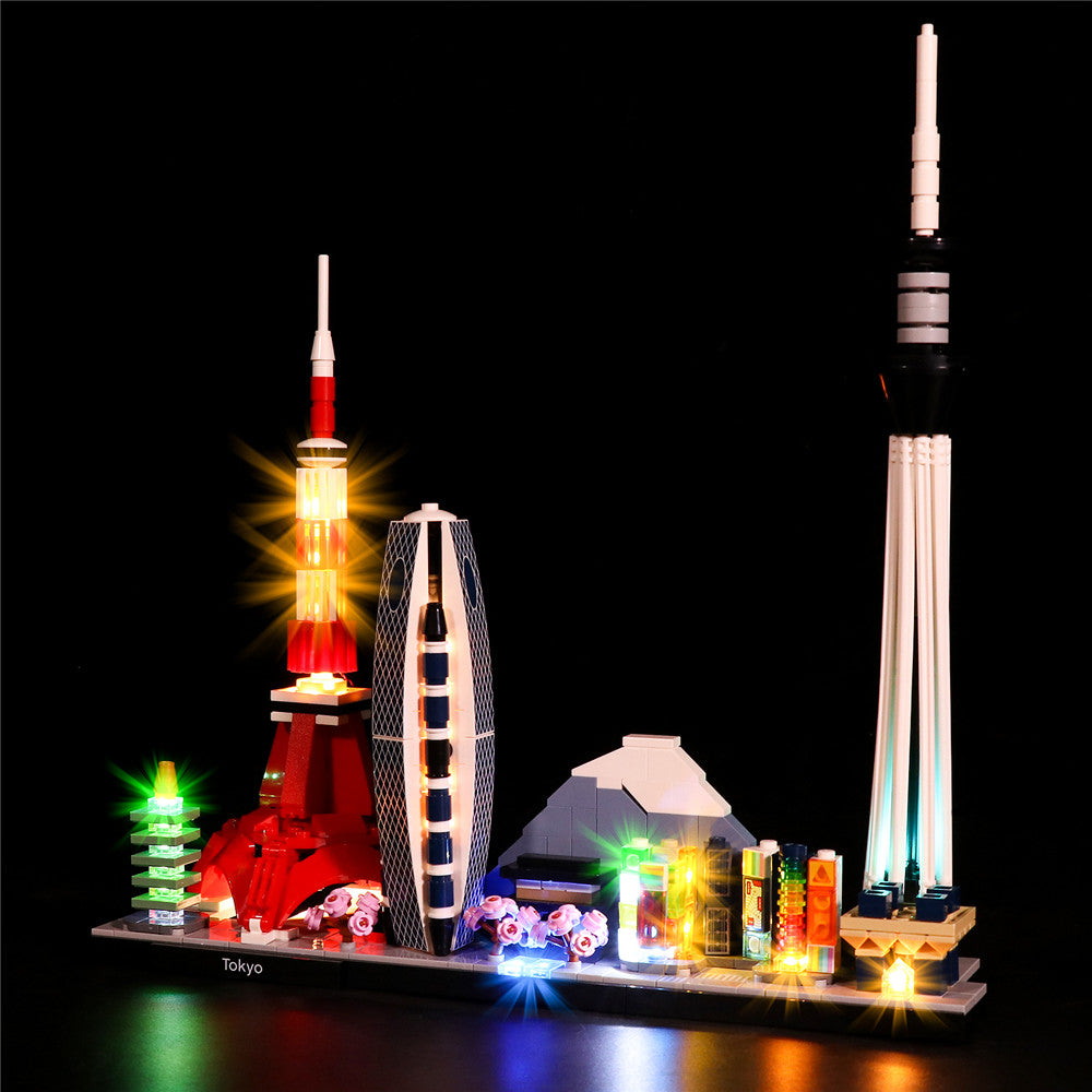 BrickBling Lichtset für LEGO City Skyline Serie Tokio 21051
