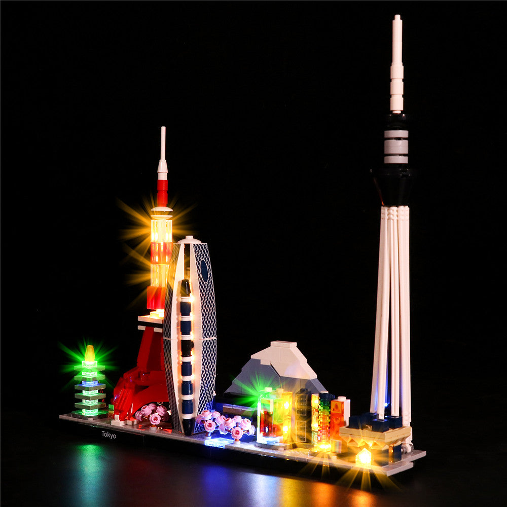 BrickBling Lichtset für LEGO City Skyline Serie Tokio 21051