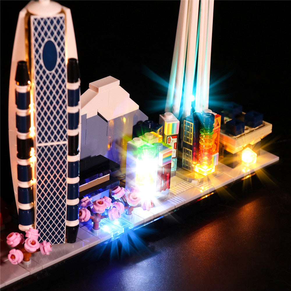 BrickBling Lichtset für LEGO City Skyline Serie Tokio 21051