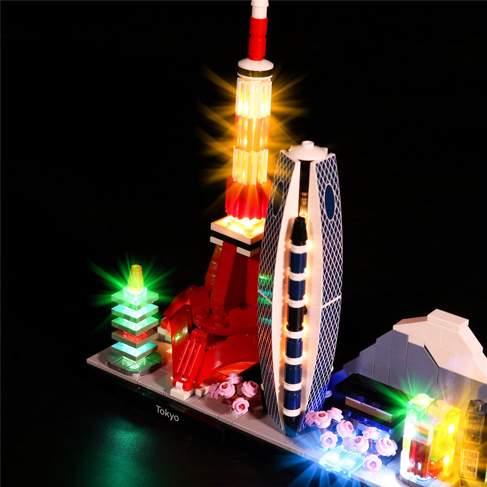 BrickBling Lichtset für LEGO City Skyline Serie Tokio 21051