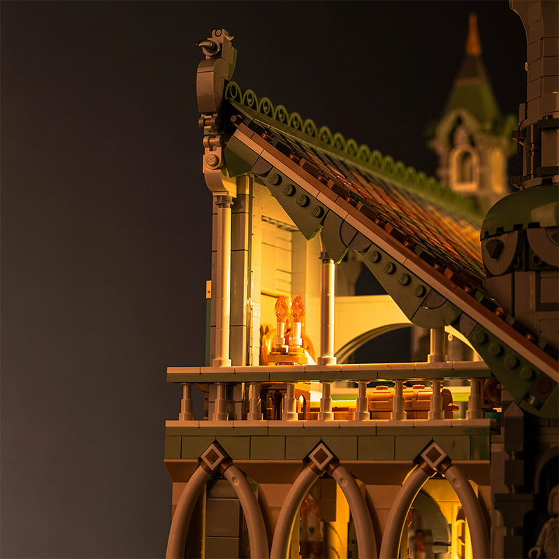 Kit d'éclairage BrickBling pour LEGO Le Seigneur des Anneaux : Rivendell 10316 Couleur chaude