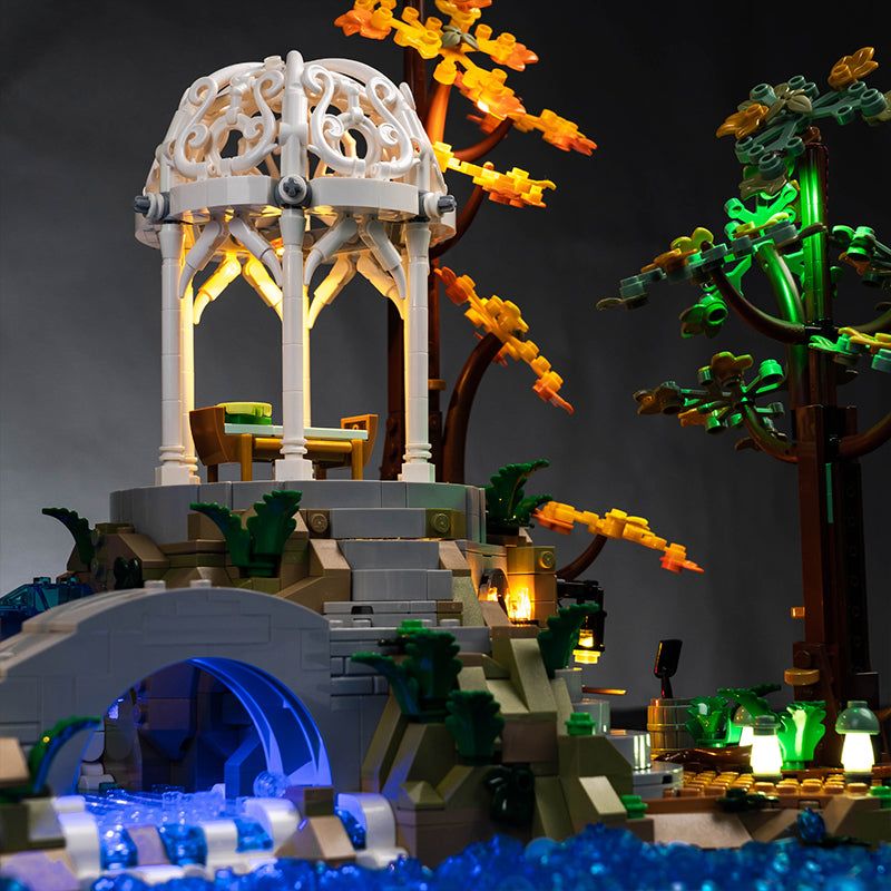 BrickBling Lichtset für LEGO Der Herr der Ringe: Bruchtal 10316