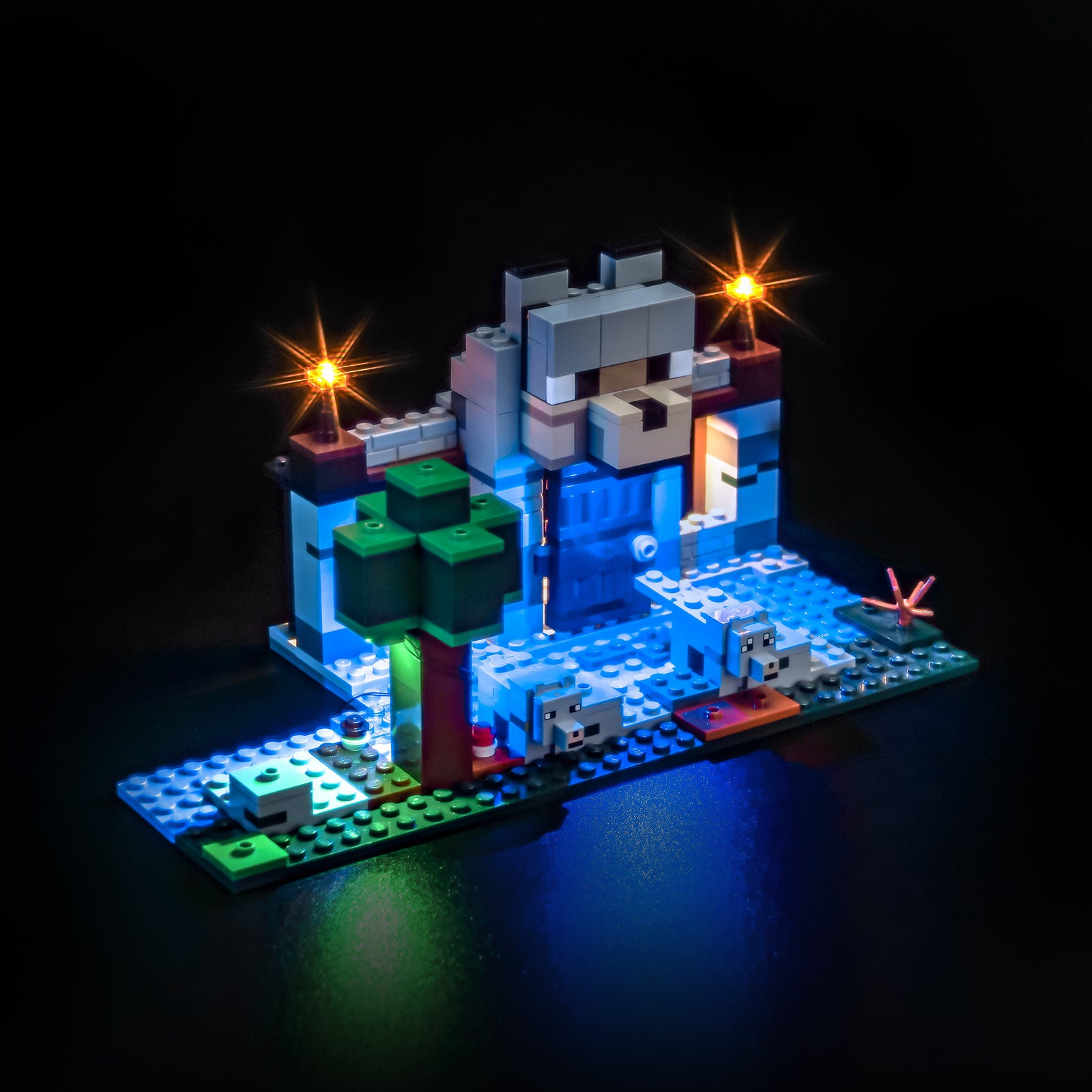 BrickBling Light Kit for LEGO Minecraft The Wolf Stronghold 21261 New Version