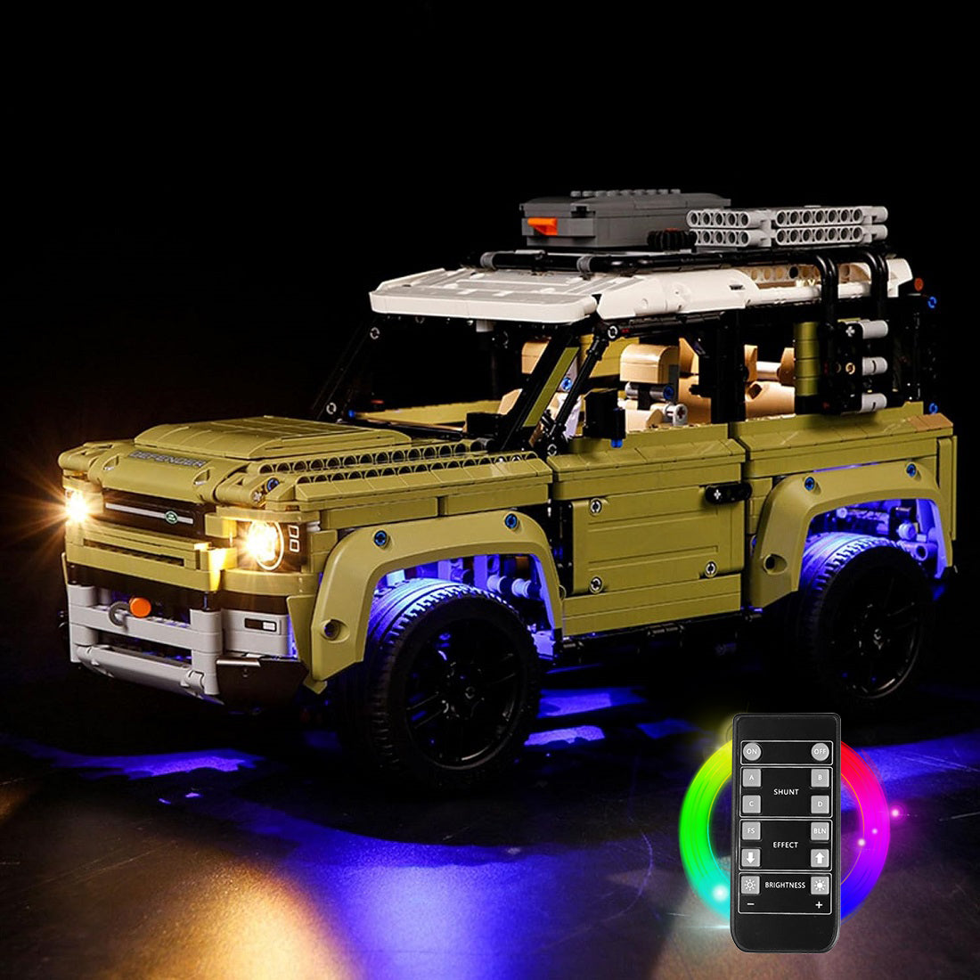 Kit d'éclairage BrickBling pour LEGO Technic Land Rover Defender 42110