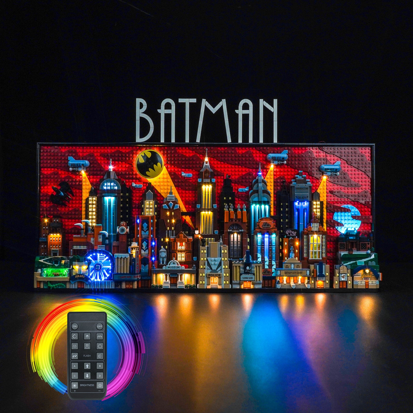 BrickBling Light Kit for LEGO Batman: The Animated Series Gotham City™ 76271 Remote Control Version